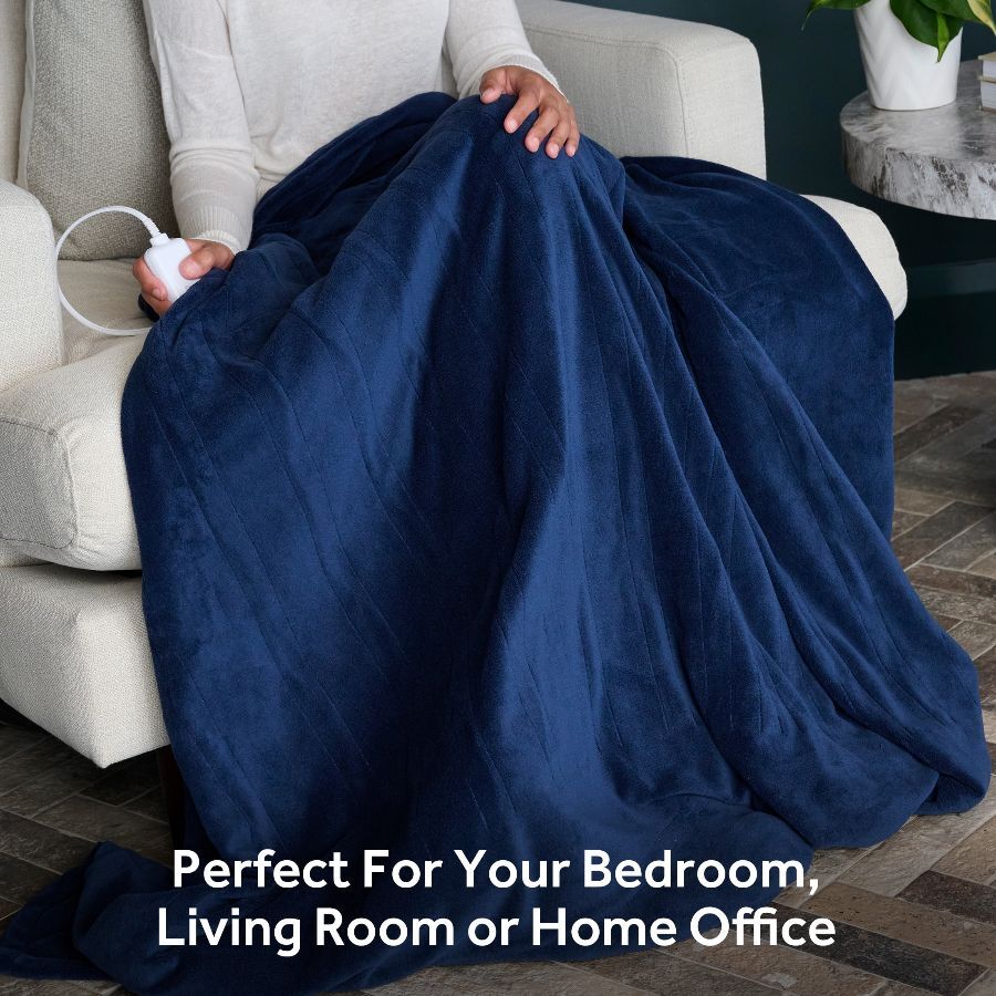 Oversized Throw Poseidon Microplush, Electric Heated Blanket, Poseidon