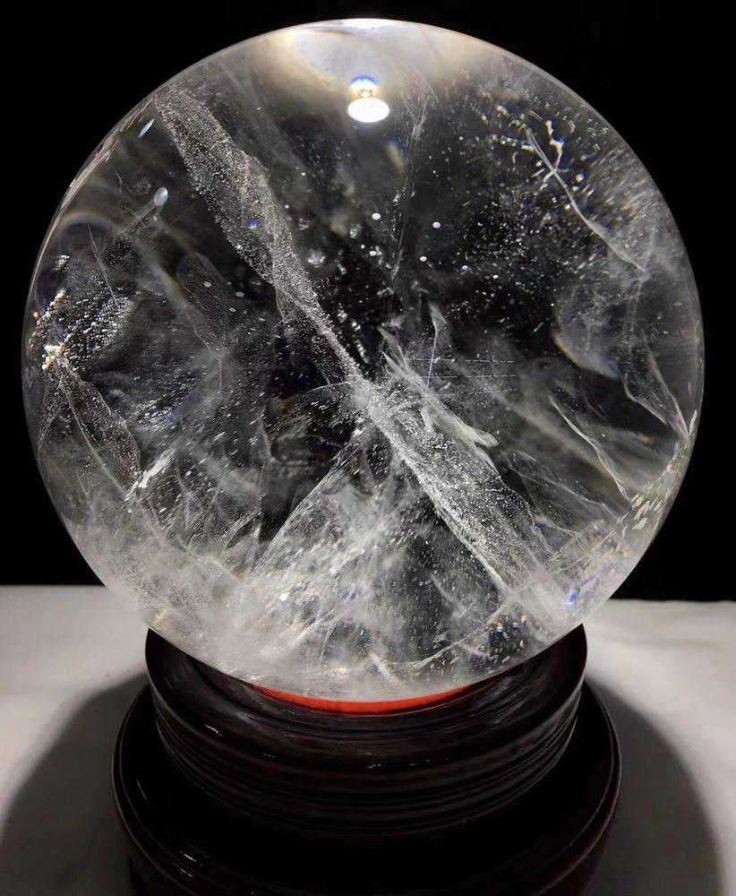 11LB Large Natural Top Clear Quartz Sphere Quartz Crystal Ball Reiki healing Gem
