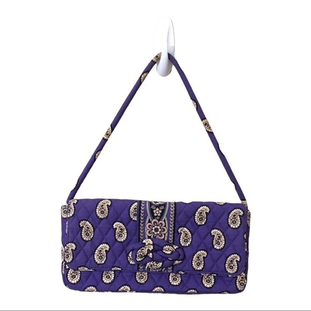 Vera Bradley Simply Violet Paisley Knot Shoulder Bag & Clutch in Purple