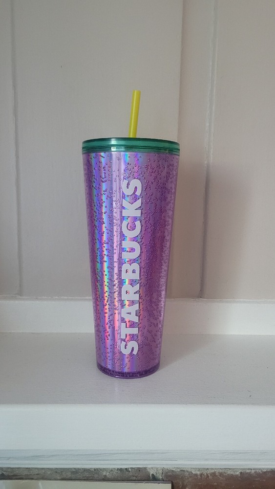 Purple Bubble Emoji Tumbler Large Cold Cup Summer Back To School-image