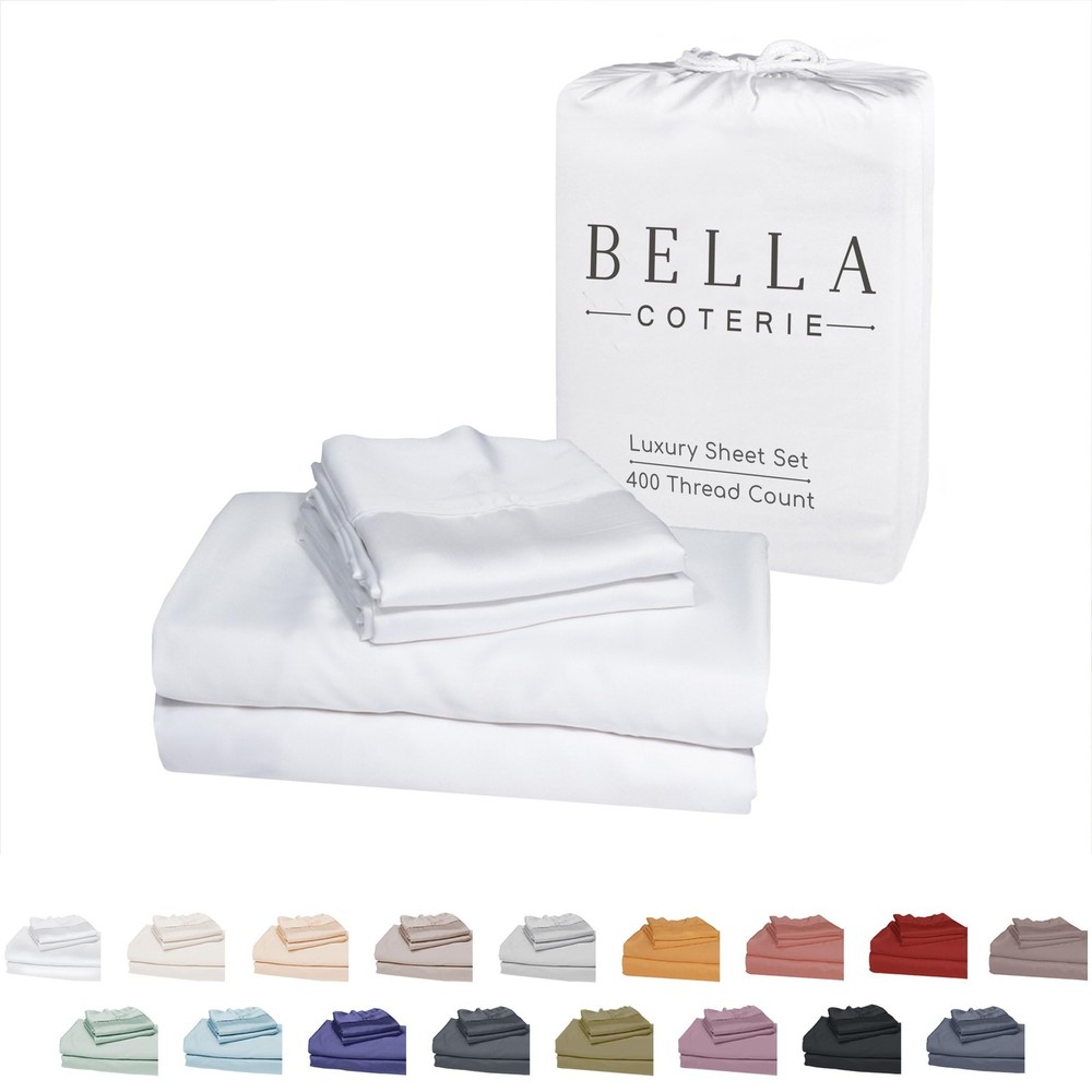 Bella Coterie Organic Bamboo Viscose King Sheet Set Soft Luxury Bedding