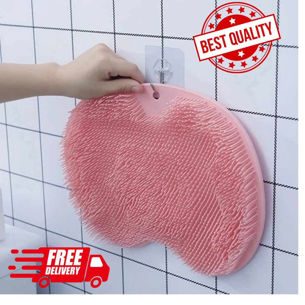 Foot Back Scrubber Exfoliating Silicone Massager Pad Cleaning Mat Bath Shower