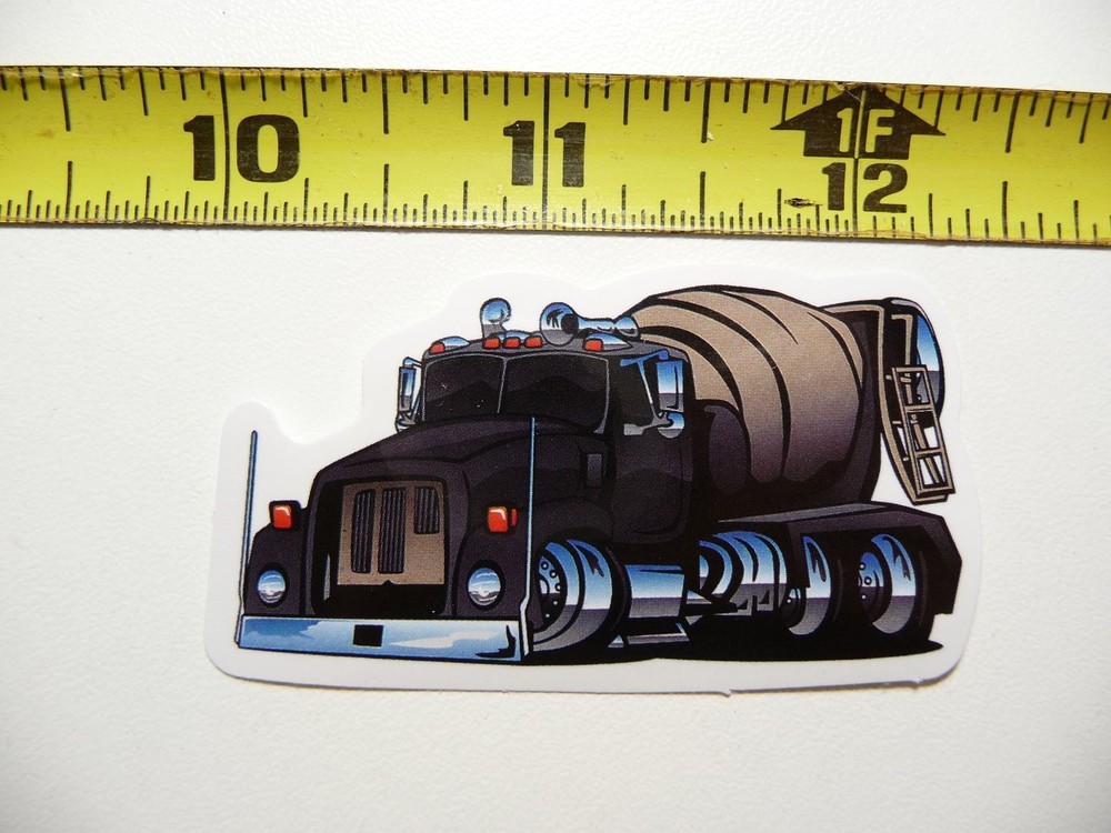 Chrome Tricked Out Cement Concrete Truck Sticker Construction Decal