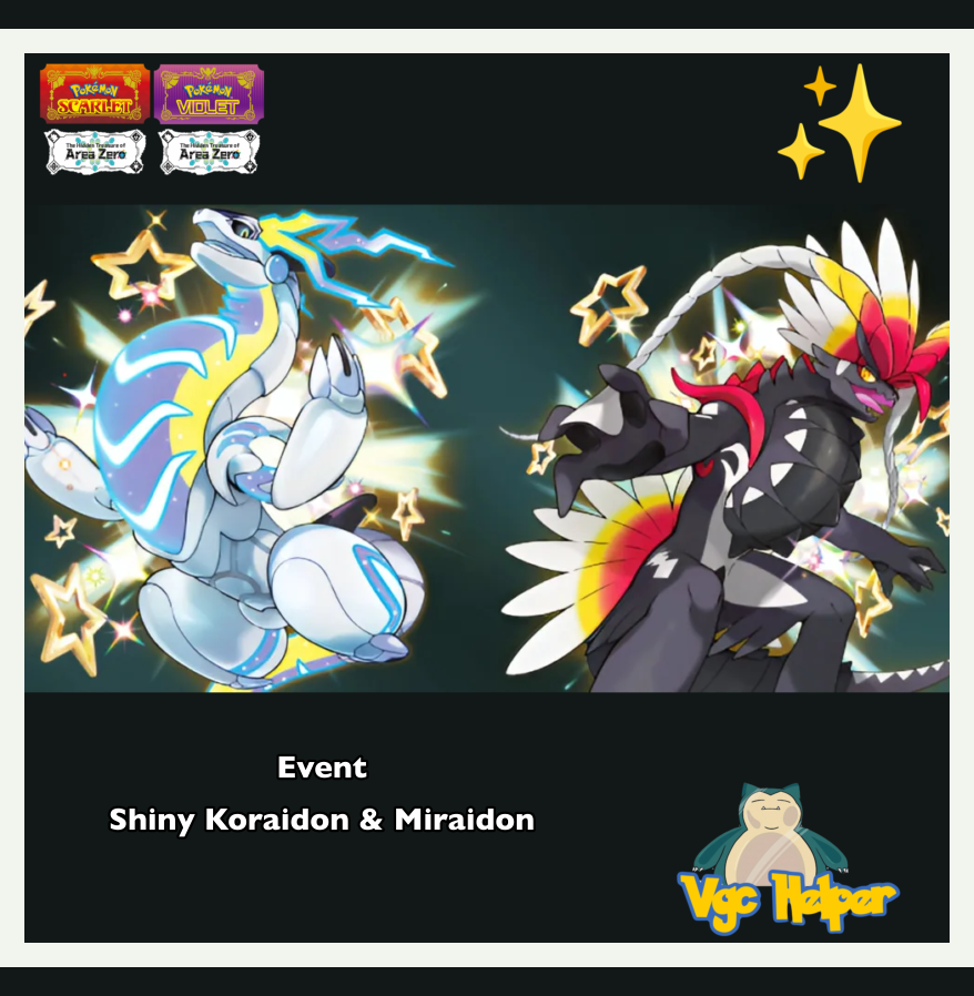 Pokemon Scarlet and Violet-✨Shiny✨ AUTHENTIC Koraidon & Miraidon-Gamestop Event
