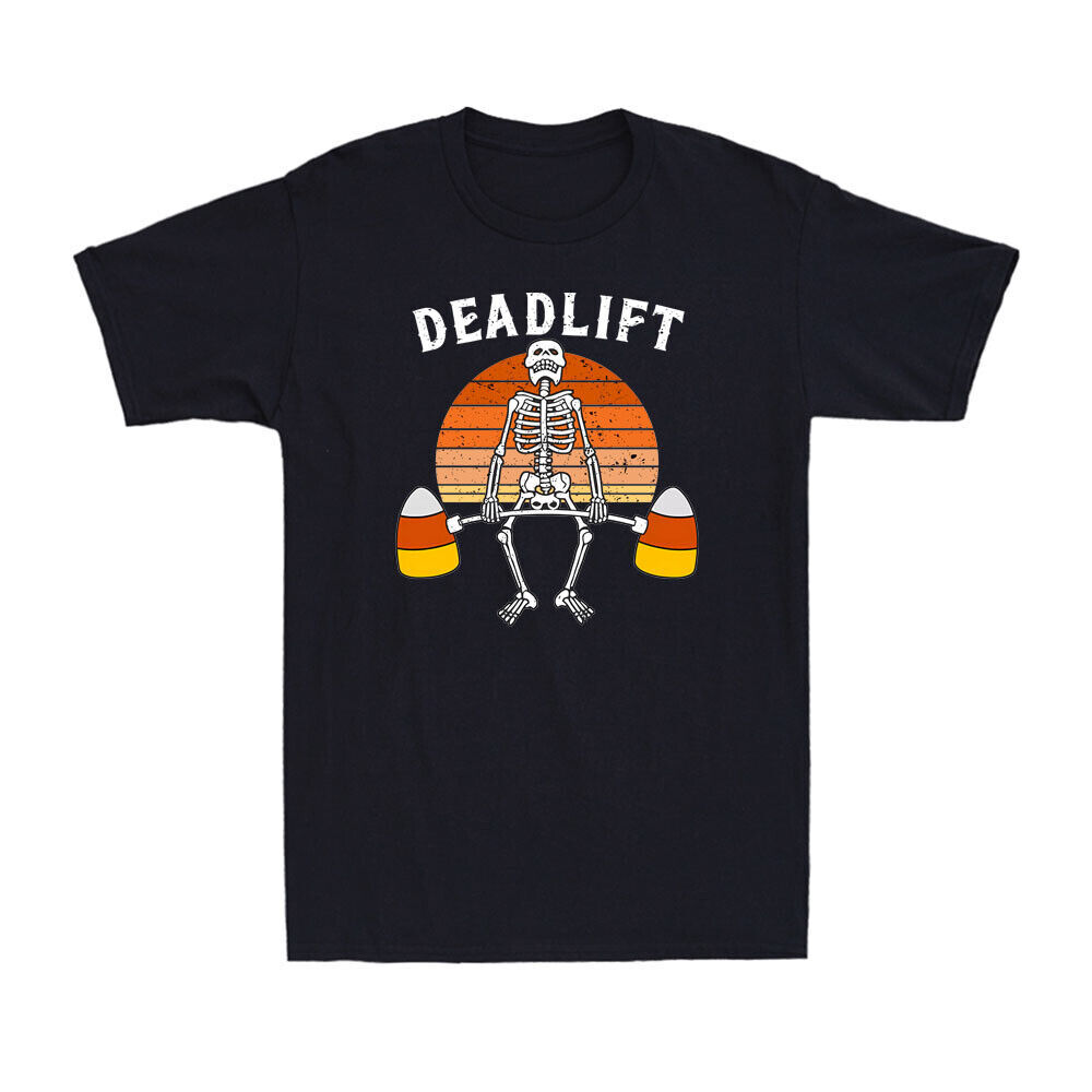 Camiseta Esqueleto Deadlift Divertida Esqueleto Caramelo Maíz Gimnasio Entrenamiento De Colección Para Hombre