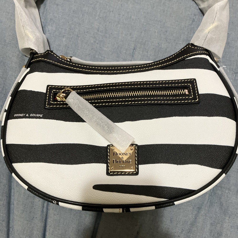 DOONEY & BOURKE WOMEN'S CRESCENT HOBO Zebra New With Tags Free Shipping