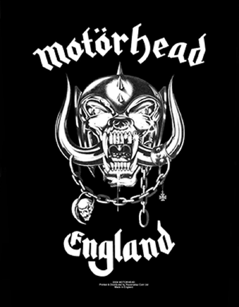 Motorhead Back Patch England band logo Official New 36 cm x 29 cm Size One Size