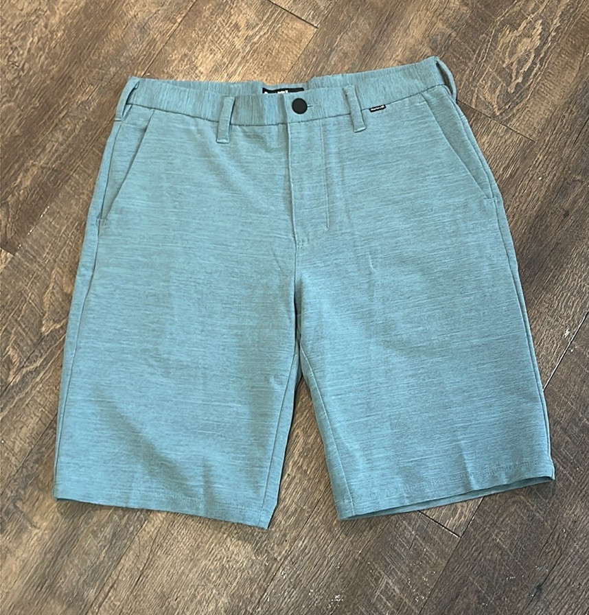 Hurley Nike Dri Fit Shorts Chino Mens Size 30 Blue Casual Golf Walk Short Blue