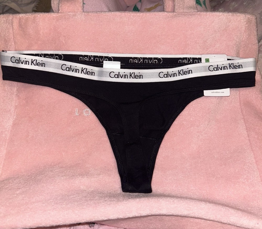 Calvin Klein Women's Panty , Thong , Black ,S, 3 Pack NEW & SEALED