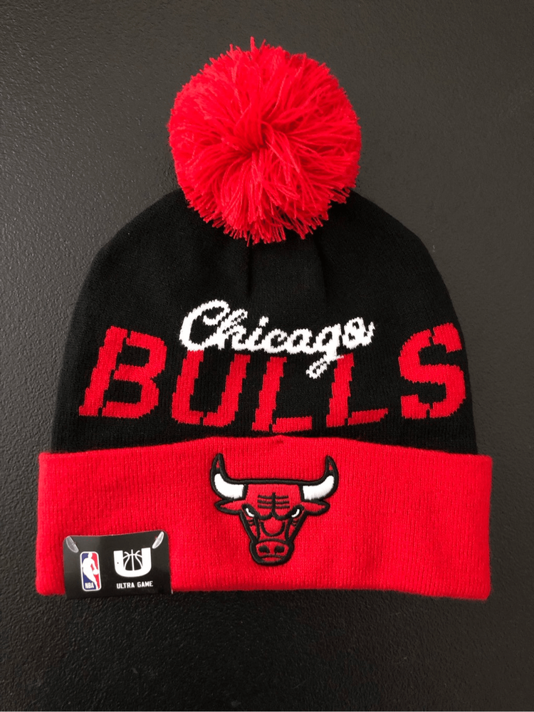 Chicago Bulls Knit Pom Beanie - One Size NBA Team Fan Gear