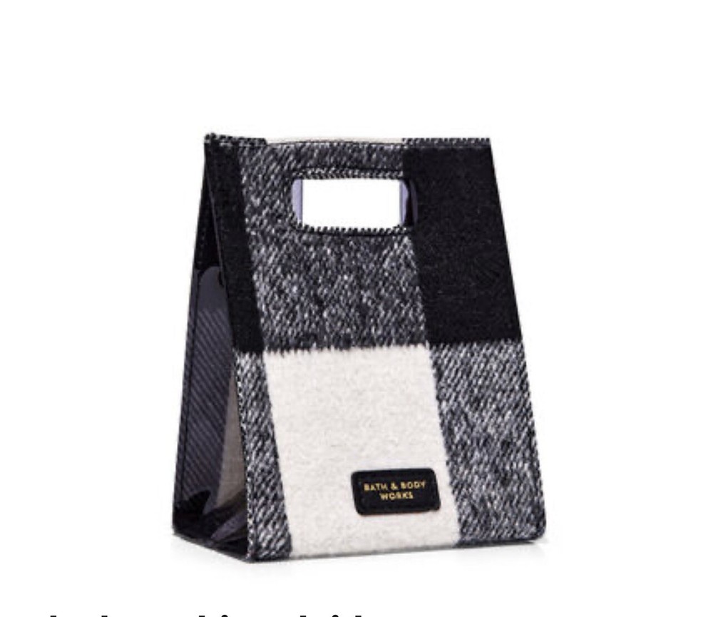 BATH & BODY WORKS Plaid Reusable Mini Gift Bag Tote