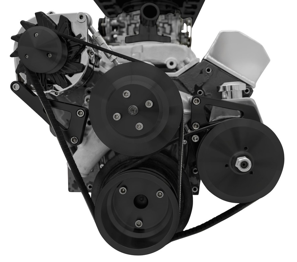 March Performance 22031-08 Standard Mount Serpentine Conversion Kit SB-Chevy - L