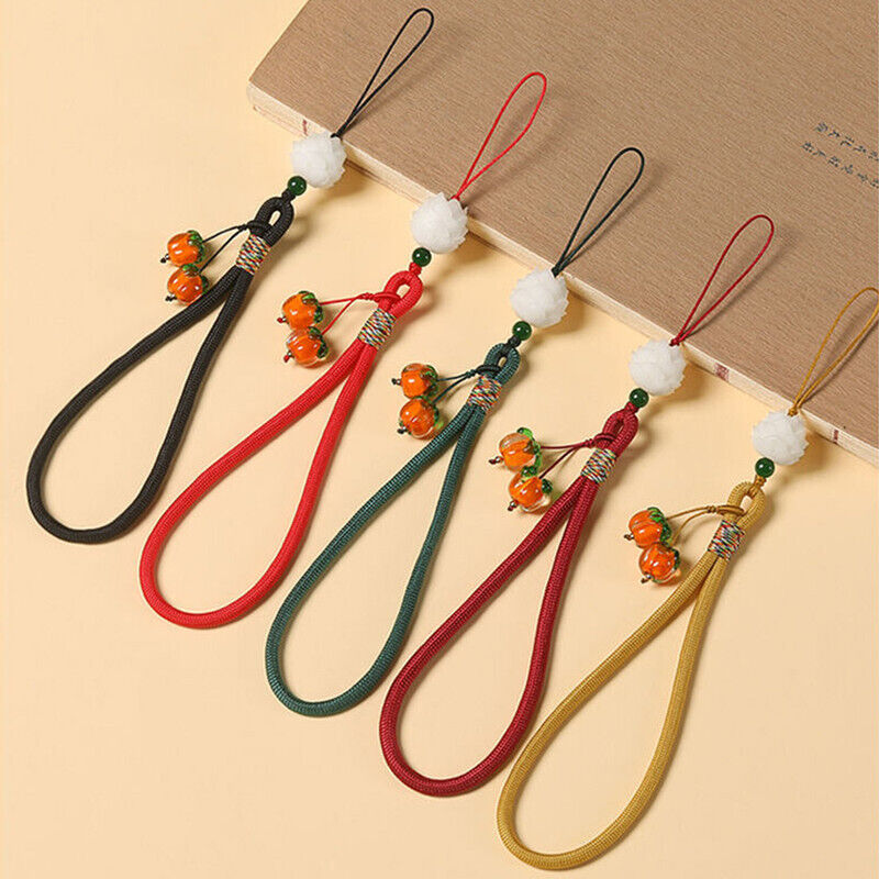 Lucky Cat Bodhi Phone Charm New Year Good Luck Persimmons Ornament-image