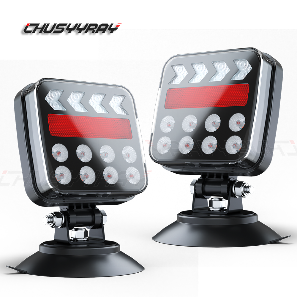 Wireless Tail LED Trailer Tow Lights Kit Magnetic Running For Boat, RV, Trucks