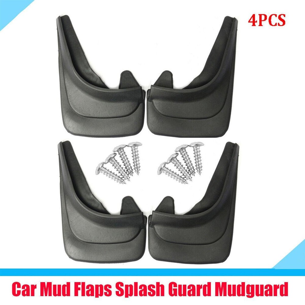 4Pcs Universal Mud Flaps for Cars & Trucks with 8 Screws - Durable Fender Protection