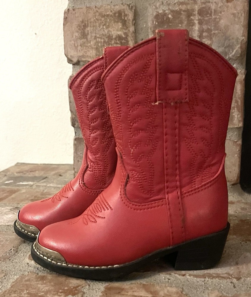 Durango Youth Size 3.5 6inches Long Red Girls Baby Cowgirl Boots Toddler