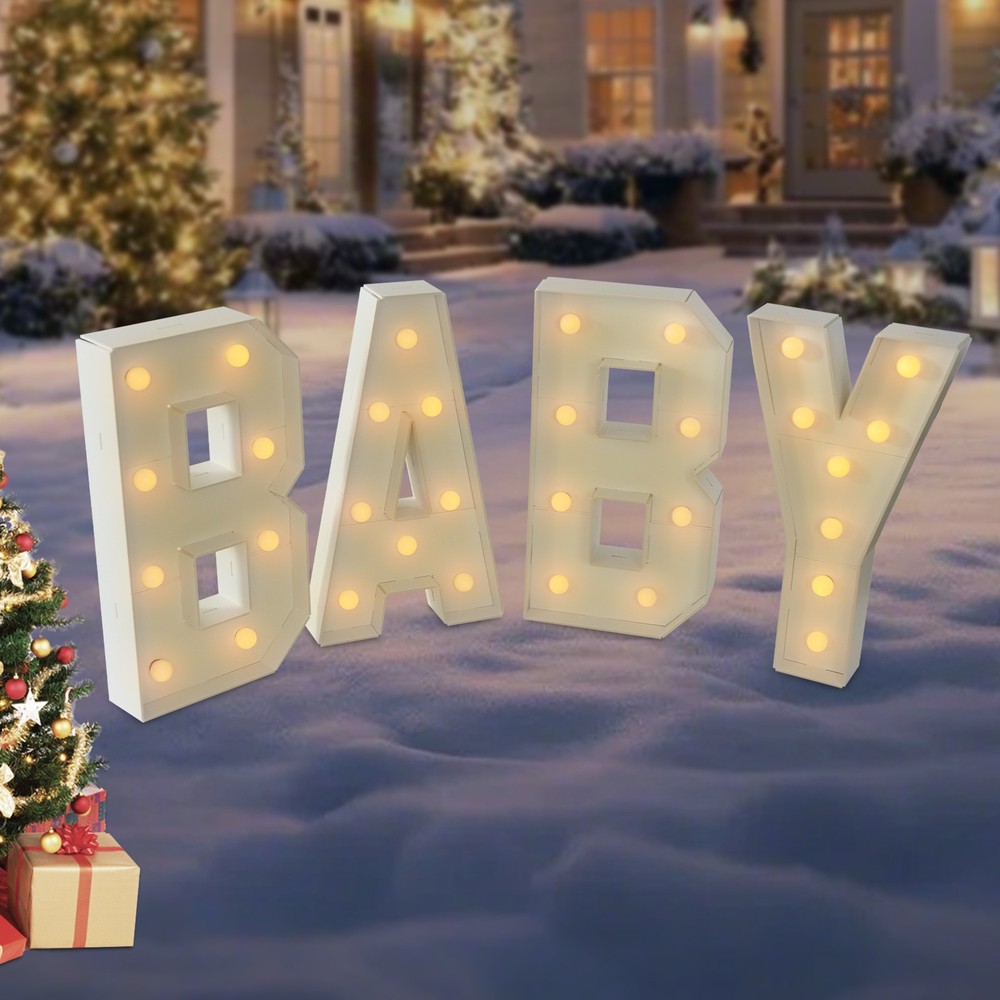 BABY Light Up Letters Party Decoration LED Letter Lights for baby birthdays