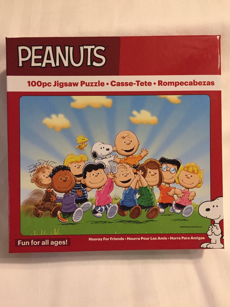 Peanuts Hooray For Friends Charlie Brown Snoopy Woodstock 100 Piece Puzzle New