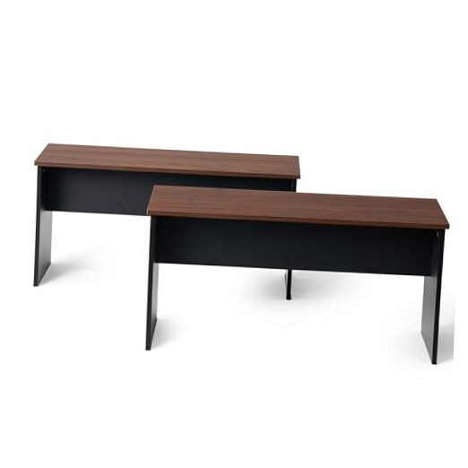 Set of 2 Modern Dining Benches, 35-Inch Indoor and Outdoor Benches for