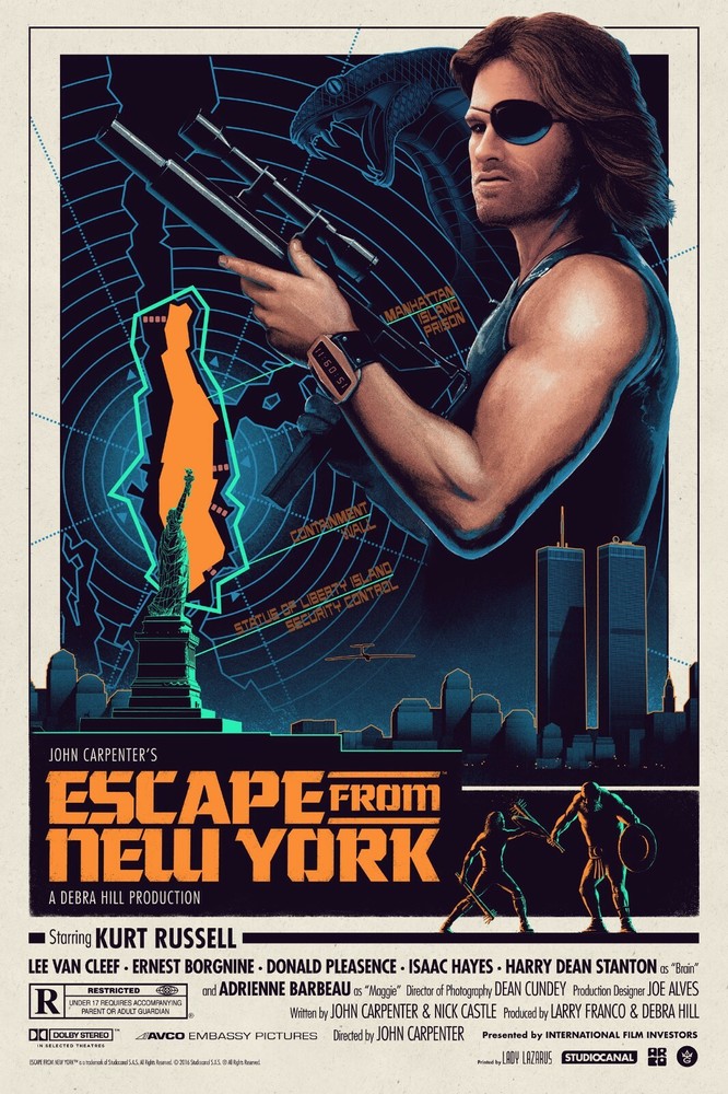 John Carpenter's Escape From New York : movie poster print (b) : 11 x 17