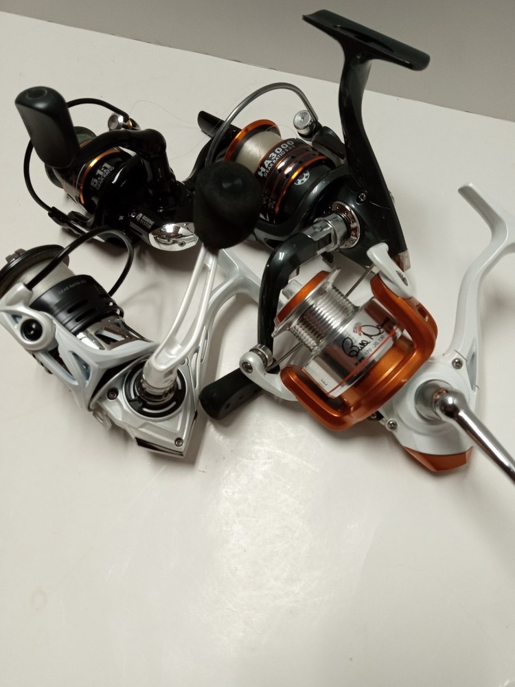 Lot of 4 Mixed Spinning Reels, see descriptions.