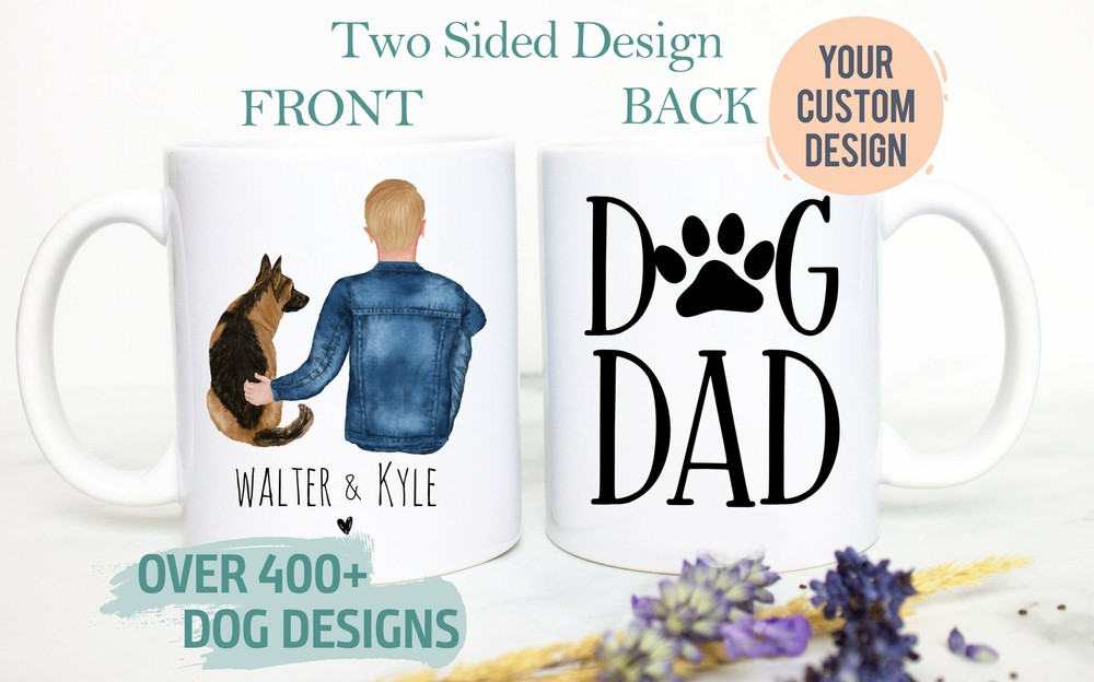 Custom Dog Dad Gift #4 Dog Mug Dog Lover Owner Gift Gift For Husband Him Men