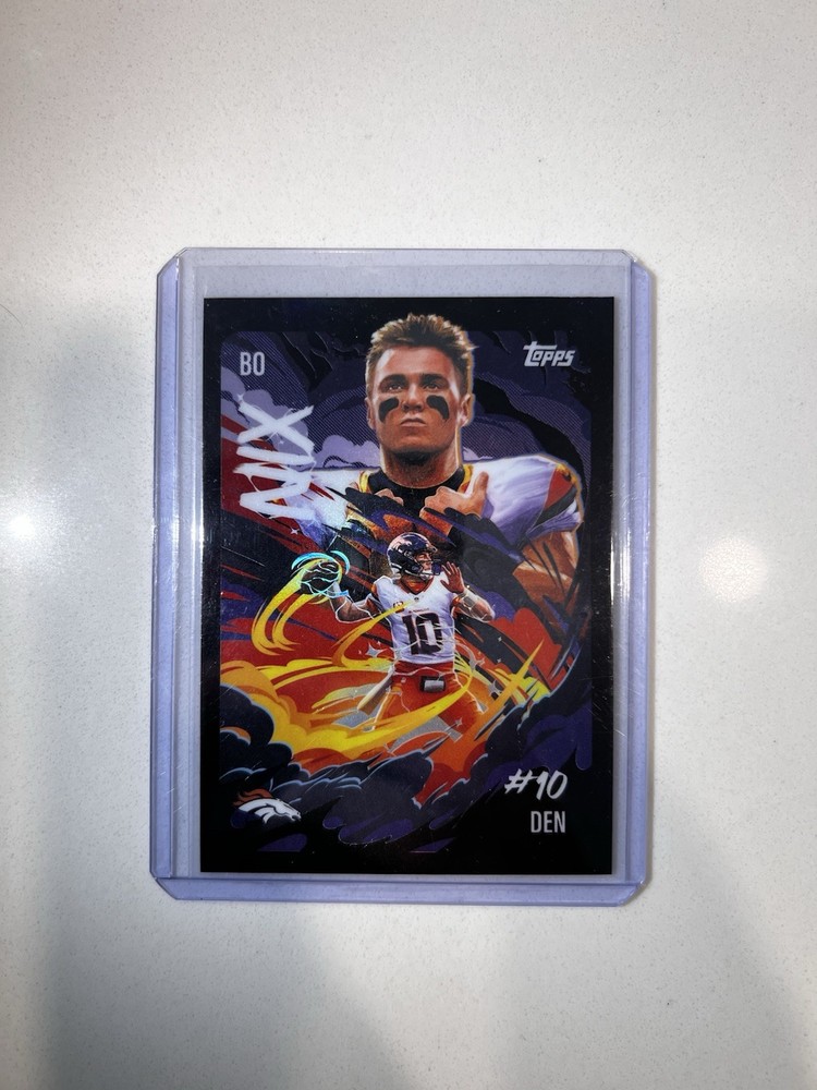 2025 Topps Chrome Ultra Violet Bo Nix SSP Case Hit Uv-9 #10 Denver Broncos