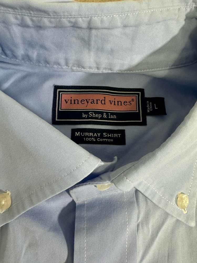 Vineyard Vines Performance Classic Fit Murray Button Down Shirt Men’s Large Blue