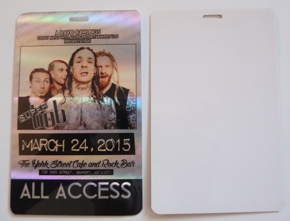 Super Bob 3-24-15 Concert All Access Backstage Pass Laminate D7