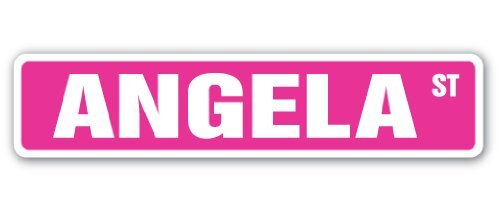 ANGELA Street Sign Childrens Name Room Sign | Indoor/Outdoor | 24