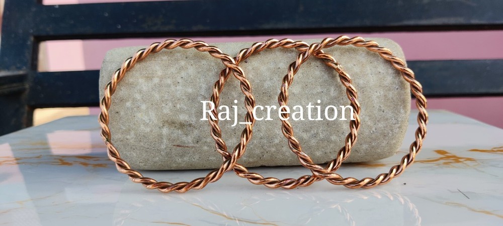 3-Pack Copper Cubit Tensor Rings for Energy Balance & Harmony