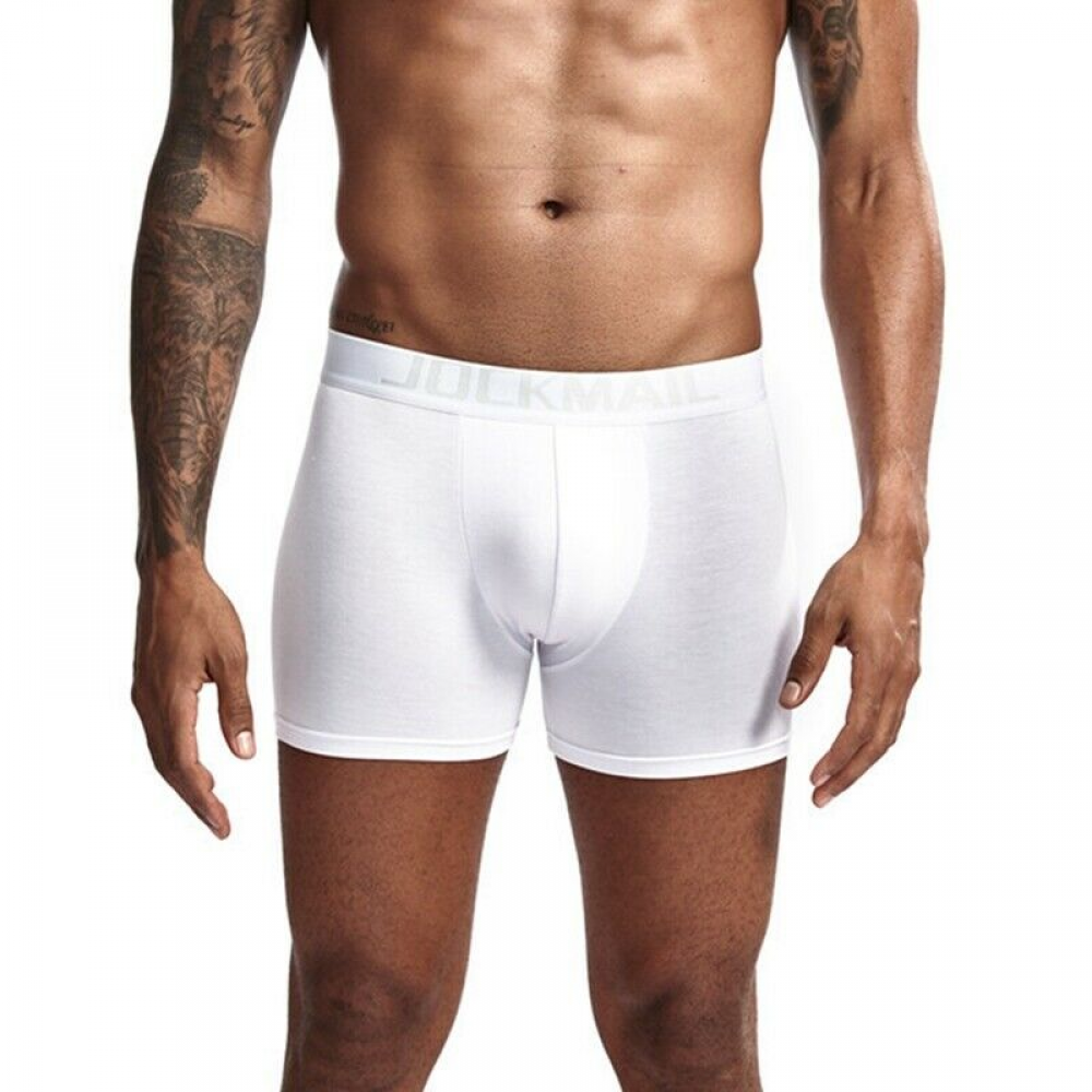 Men's Hip-Hugger Boxer Briefs with Front Pouch & Butt Lift Padding