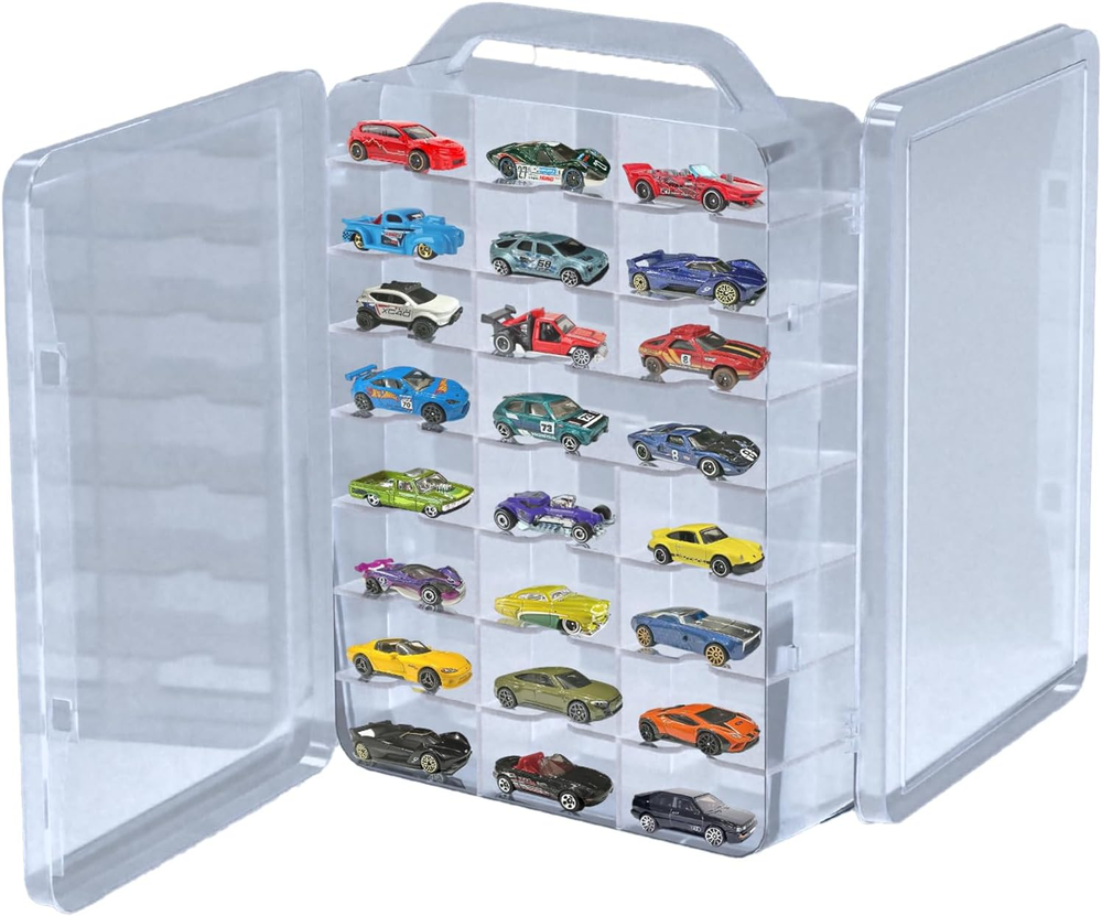 Double Sided Hot Wheels Storage Case with Carrying Handle-image