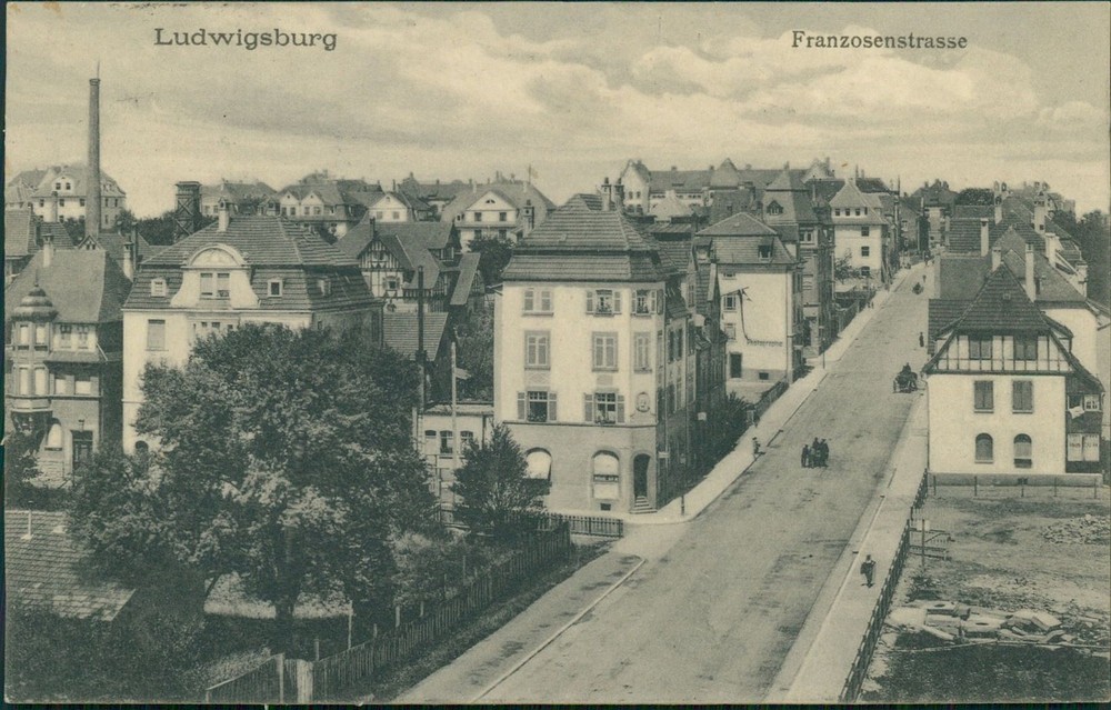 Postcard Baden-Württemberg Ludwigsburg Franzosenstrasse 1915