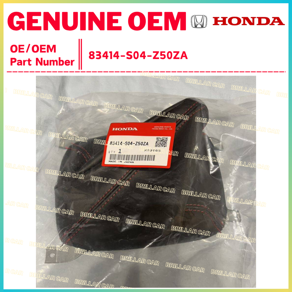 HONDA GENUINE CIVIC 96-00 EK Type-R Red Stitch Shift Change Boot 83414-S04-Z50ZA
