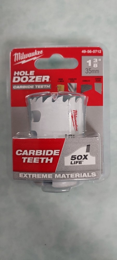 Milwaukee 1-3/8 Inch Hole Dozer Carbide Teeth Bi-Metal Hole Saw  