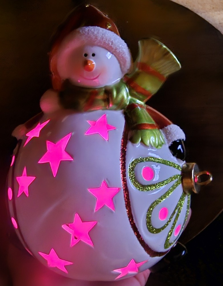 Christmas Decorations- Snowman Table Decor MULTICOLOR Lights Auto Changing