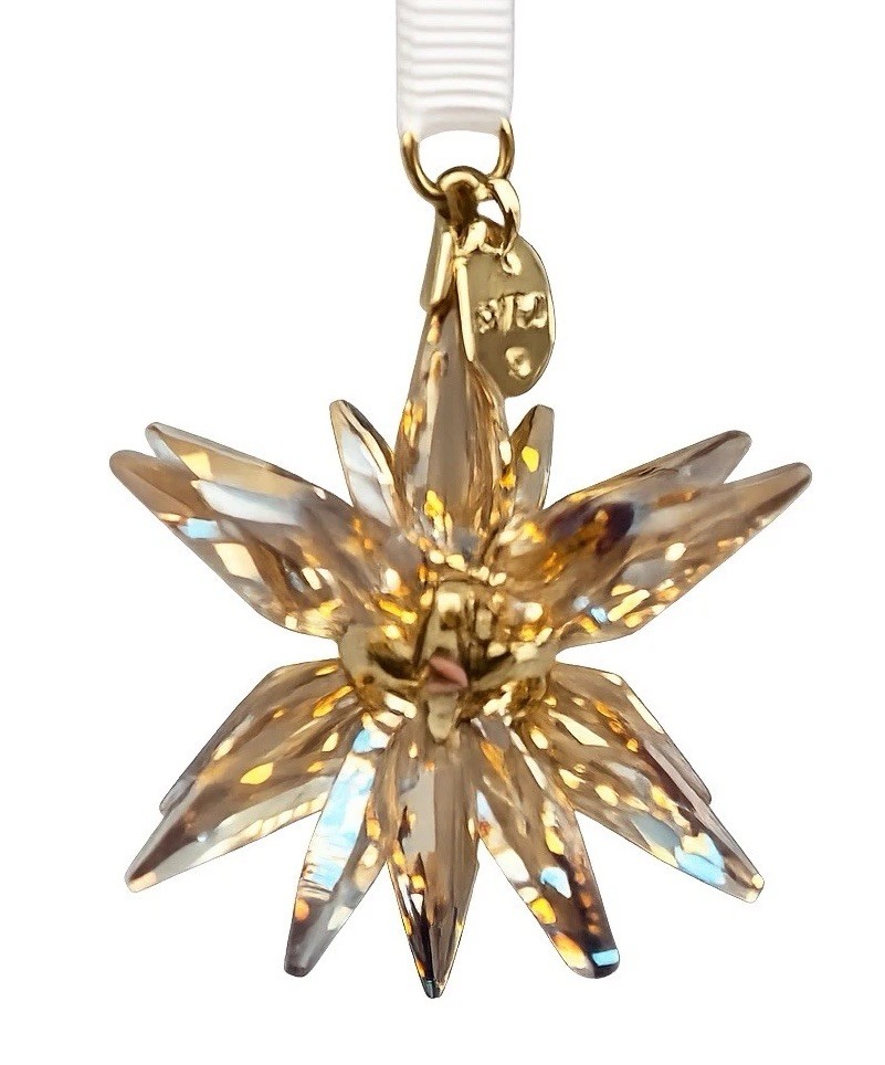 Swarovski 2025 Annual Edition Festive 3D Star Ornament #5701505, Gold, New
