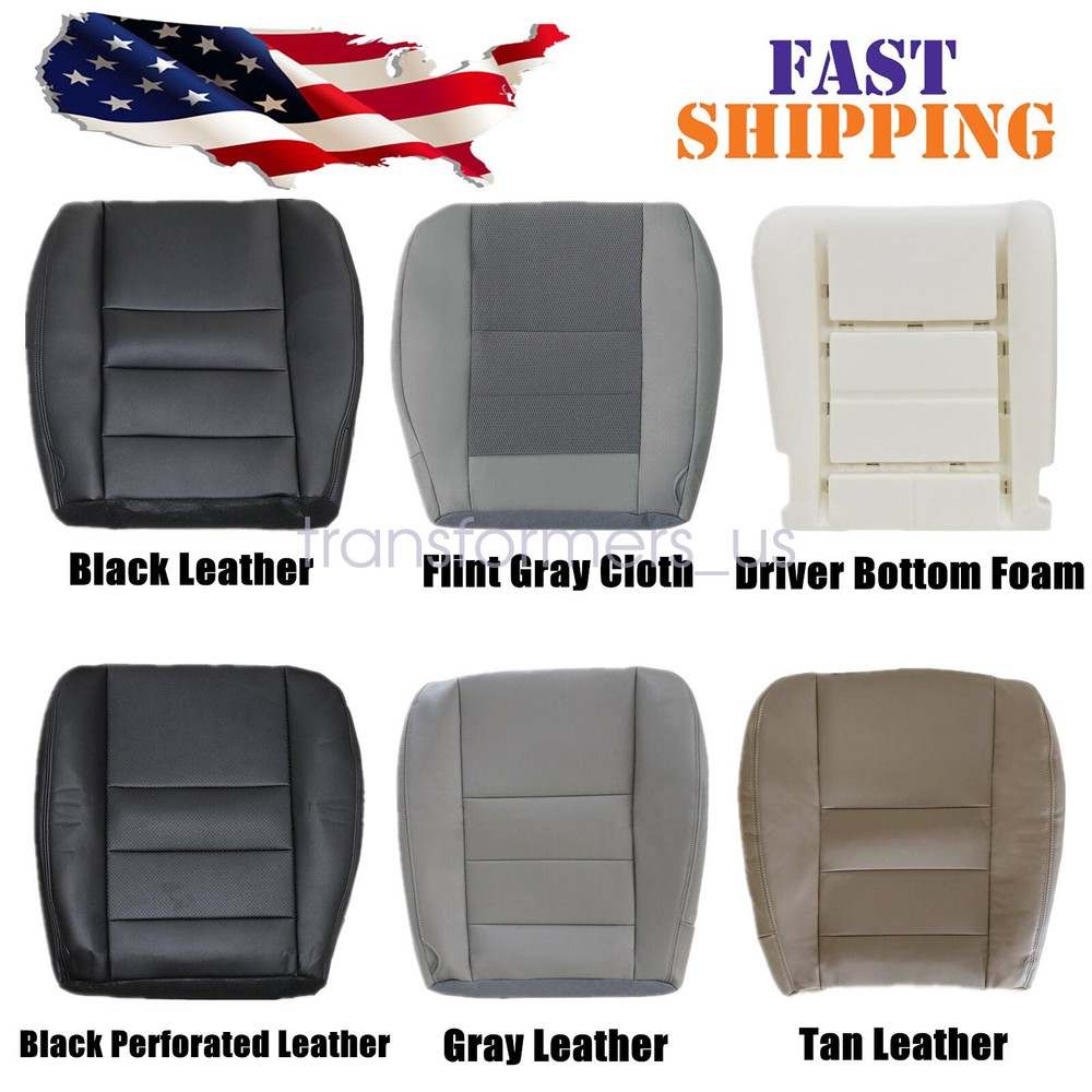 2002-2007 Ford F-250 F-350 Driver & Passenger Bottom Leather Seat Covers