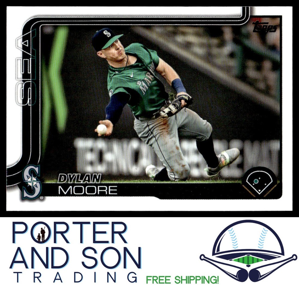 Dylan Moore 2025 Topps Series 1 #105 Seattle Mariners Baseball Card