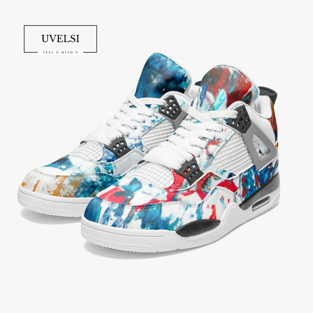 UVelsi Premium Leather Colorful Mens Rock Sneakers Limited Edition USA