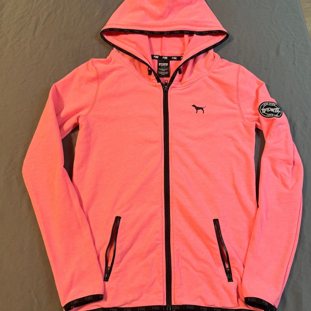 Rare Victoria's Secret PINK 2015 Fashion Show Pink Nation Bling Zip Up Hoodie