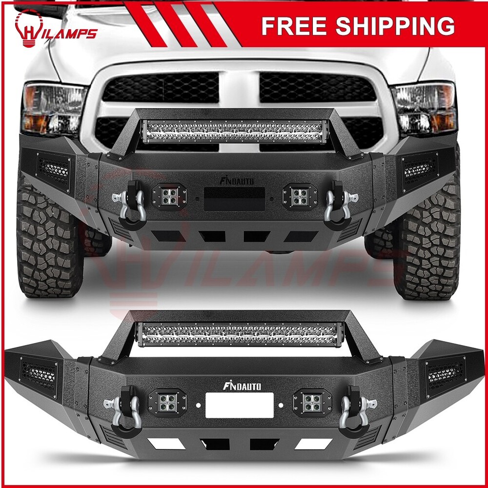 2013-2018 Dodge Ram 1500 5.7L Steel Winch-Ready Bumper with Fog Lights
