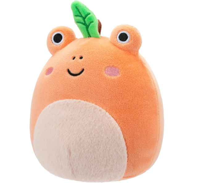 Squishmallows Original 5-Inch Fatima Peach Frog with Fuzzy Belly