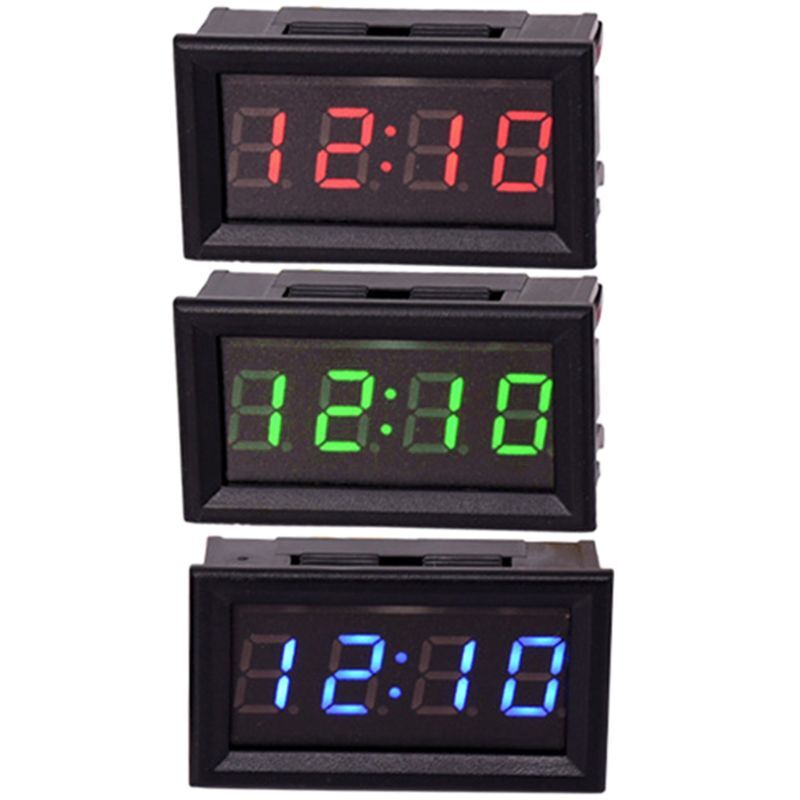 Electronic Clock LED Display for DC 4.5-30V Car/Auto/Motorcycle Electronic Clock