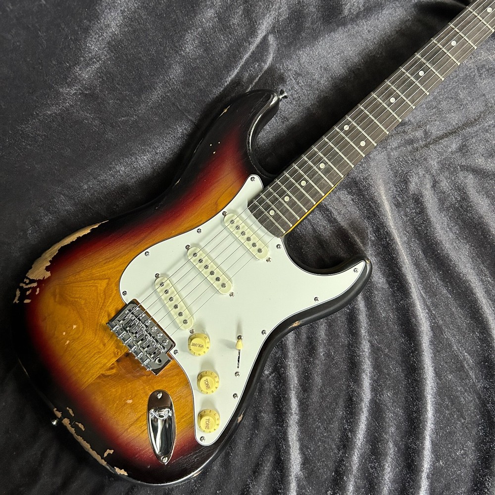Relic ST Electric Guitar Vintage Sunburst Color Alder Body Rosewood Fretboard