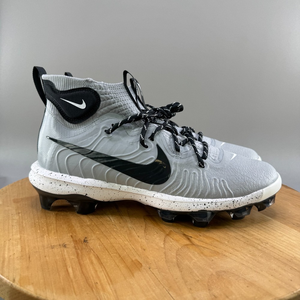 Nike Alpha Huarache NXT MCS Mens Size 12 Grey Baseball Cleats DJ6519-003 NEW