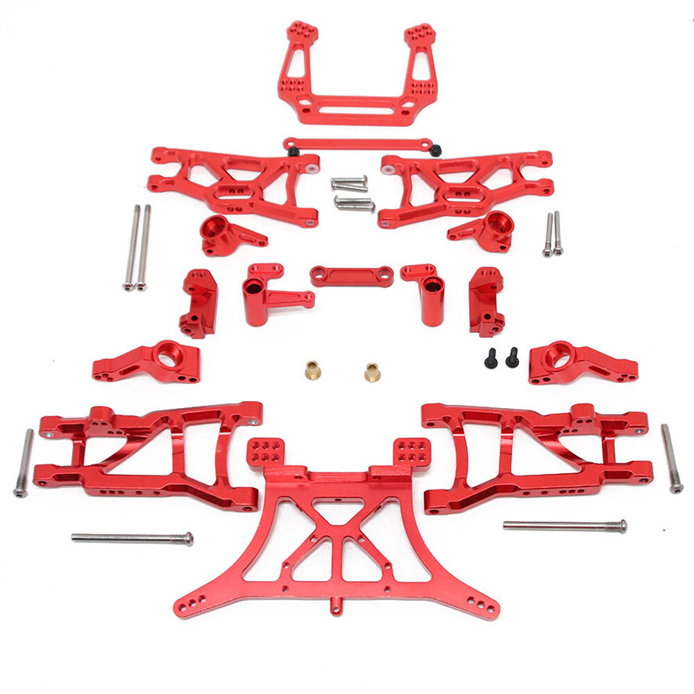 Upgrade 1:10 Metal Full Set Red For Traxxas Slash 2WD/Rustler/Stampede RC Car