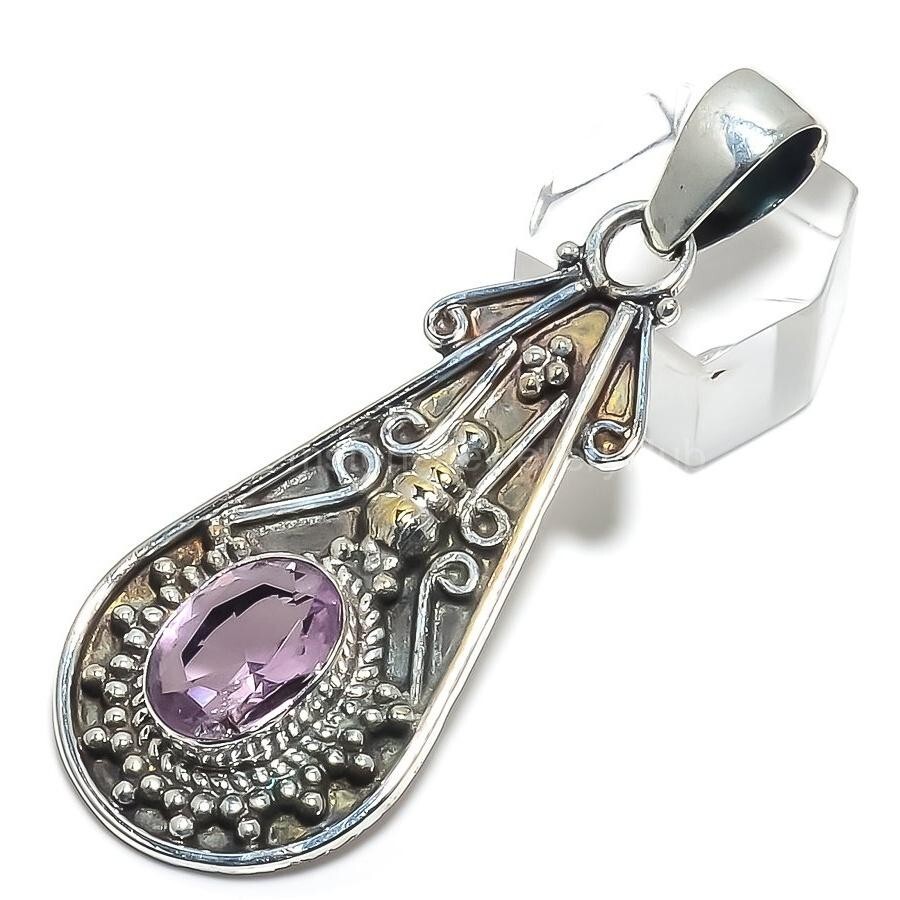Christmas Deal 925 Silver Amethyst Gemstone Wedding Engagement Mother Pendant