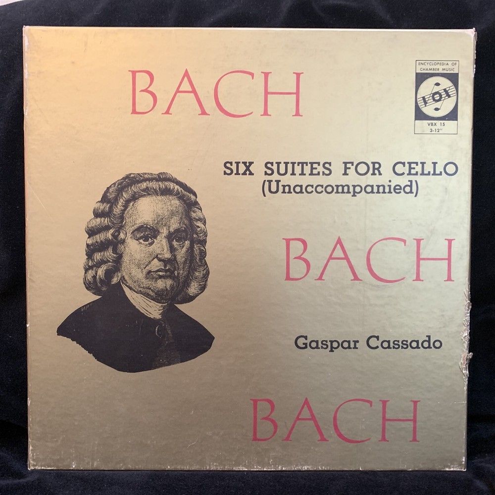 GASPAR CASSADO cello - BACH Six Solo Suites - VOX VBX-15 3LP BOX RVG 1960